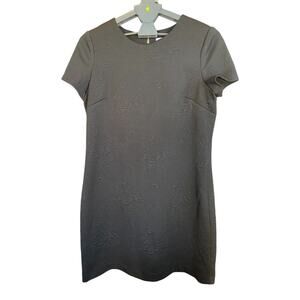 Calvin Klein Black Gothic Rose Printed Midi Dress Sz 12